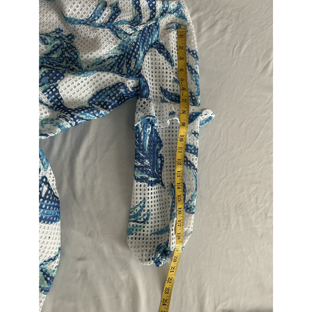 Lilly Pulitzer Floral Laurie Romper Womens Size 6 Blue White Beach Vacation - Picture 10 of 10